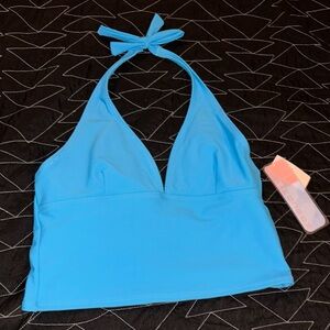 New NWT tankini In mocean women’s medium blue bathing suit top